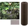 Image de Suinga - Maille plastique carré 1x1 cm, marron 1 x 5 m, clôture artificiel pour terrasses, balcons ou jardins