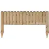 Image de Suinga Clôture en bois 30 x 7 x 105 cm pour jardin et clôtures, bord de jardin type vampire