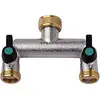 Image de Suinga Robinet double Sortie 3/4". Entrée Femelle 3/4".Vanne 2 Voies.Laiton.Raccord Plomberie.pour Tuyau Arrosage, Robinet Cuve 1000L, Distributeur Eau, Raccord Tuyau d'Arrosage