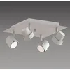 Image de Plafonnier 4 spots MOKA BLANCO / MATE CRISTALRECORD 001-2150-4-125