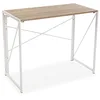 Image de Versa Jack Bureau Informatique Bureau Sécretaire Poste de Travail Table d'étude pour Ordinateur Gaming, Pliable, Dimensions (H x l x L) 74 x 45 x 90 cm, Bois et métal, Couleur: Blanc
