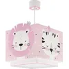 Image de Dalber Lustre Chambre Lampe Suspension Plafonnier Pour Enfants, Baby Jungle Animaux Tigre Lion Ours Lapin Rose, 63112MS, E27