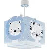 Image de Dalber Lustre Chambre Lampe Suspension Plafonnier Pour Enfants, Baby Jungle Animaux Tigre Lion Ours Lapin Bleu 63112MT, E27