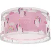 Image de Dalber Plafonnier Enfant, Lampe de Plafond pour Chambre d’Enfant, Luminaire, Licornes Animaux Unicorns, 41596M, E27-2 x 15W
