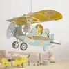 Image de Dalber Suspension Lion Plane, multicolore, bois/plastique
