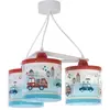 Image de lampe suspension enfant 3 lumières Voitures Police