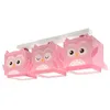 Image de Dalber Plafonnier Enfant 3 Lumières Infantil Little Pink Owl Hibou Rose