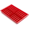 Image de Lékué - Moule à Gaufres - 2 Plaques - Silicone Platine rouge