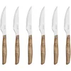 Image de Arcos Série de couteaux de table - Set de 6 couteaux à steak - Acier inoxydable Nitrum de 110 mm - Manche en bois compressé couleur marron
