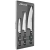 Image de Arcos Opera - Set de Couteaux de Cuisine 3 pièces(Couteau d'office + Couteau de chef + Couteau Rocking Santoku) - Acier Inoxydable Forgé NITRUM - Manche POM Couleur Noir