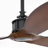 Image de FARO BARCELONA Ventilateur de plafond Just Fan M, Ø 128 cm, noir/bois foncé
