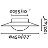 Image de FARO BARCELONA Applique murale LED Side 450, noir/or, acier/verre, Ø 45 cm