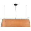 Image de Faro Barcelona 29849 - STOOD 5L Lampe suspension noire et bois