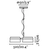 Image de FARO BARCELONA Suspension LED Loop, cerisier/noir, bois, longueur 52 cm