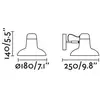 Image de FARO BARCELONA Applique murale Snap, gris foncé, acier, largeur 18,5 cm