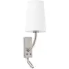 Image de FARO BARCELONA Applique murale Rem avec lampe de lecture LED, blanc/nickel