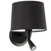 Image de FARO BARCELONA Applique murale Conga avec lampe de lecture LED, noir