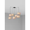 Image de Faro Barcelona 64314-48-7L - MAMBO 320 7L Lampe suspension noir/rotin