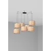 Image de Faro Barcelona 64314-49-7L - MAMBO 450 7L Lampe suspension noir/rotin