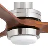 Image de FARO BARCELONA Ventilateur de plafond LED Lantau L, Ø 132 cm, nickel/pin foncé