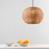 Image de FARO BARCELONA Suspension Haka avec abat-jour en rotin, Ø 30 cm
