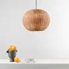 Image de FARO BARCELONA Suspension Haka avec abat-jour en rotin, Ø 53 cm