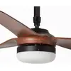 Image de FARO BARCELONA Ventilateur de plafond LED Punt M, silencieux, DC, noir/bois foncé