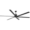 Image de Faro Andros Très grand ventilateur de plafond noir avec moteur à courant continu, 6 vitesses