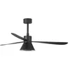 Image de FARO Amelia Grand ventilateur de plafond noir à DEL conique, 6 vitesses