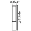 Image de FARO BARCELONA Borne lumineuse LED Agra, brun, aluminium, hauteur 65 cm