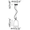 Image de FARO BARCELONA Suspension Studio, Ø 11 cm, rose/noir, acier