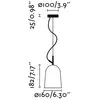 Image de FARO BARCELONA Suspension Studio, Ø 16 cm, rose/noir, acier