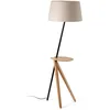 Image de Faro TREEWOOD Tray TriPod Lampadaire Frêne avec abat-jour beige