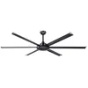 Image de Faro Rotterdam Ventilateur de plafond XL à 6 pales noir mat