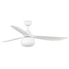 Image de FARO Outwood Grand ventilateur de plafond à 3 pales Blanc mat avec lumière 1 x E27 IP44