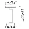 Image de FARO BARCELONA Lampe à poser LED solaire Cairo, noir, plastique, IP44, 21 cm