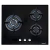 Image de Plaque à gaz en cristal CATA CCI 5003 BK. Design élégant 3 brûleurs à gaz haute performance. Allumage automatique. Polyvalence Puissance 59 cm 6,25 kW.