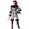 Image de Atosa déguisement clown macabre gris adulte femme M