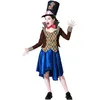 Image de Atosa Déguisement de chapeau fou pour fille avec chapeau, veste, gilet, noeud papillon et jupe Idéal pour carnaval, Halloween et fêtes à thème 3-4 ans