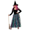 Image de Atosa déguisement sorcière vert robe avec chapeau femme adulte M
