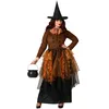 Image de Atosa déguisement sorcière marron robe avec chapeau femme adulte XS