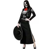 Image de ATOSA déguisement squelette mexicain noir avec veste femme adulte XS