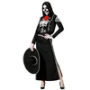 Image de Atosa déguisement squelette mexicain noir avec veste femme adulte XL