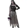 Image de Atosa | Costume de mariée gris Adulte Femmes | Cadavre, Fantôme | Costumes d’horreur pour Halloween, Carnaval, Soirées à thème | Comprend voile, robe longue | Confortable, amusant et original | XXL