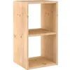 Image de Cube 2 cases Dinamic - ASTIGARRAGA KIT LINE - Pin massif - Meuble de salon - Style campagne - 71x33x36 cm