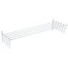 Image de Sauvic 89801 Séchoir à Linge Extensible Métal Plastifié Blanc 120 x 13,5 x 26,5 cm