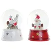 Image de DKD Home Decor Lot de 2 boules de Noël en résine Verre Père Noël (9,5 x 9,5 x 13,5 cm)