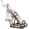 Image de DKD Home Decor Décoration de Noël de la Marque, Couleur Grise, en Polyester et Bois (42 x 22 x 48 cm) (2 unités)