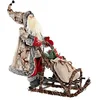 Image de DKD Home Decor Décoration de Noël de la Marque, Couleur Rouge et Gris, en Polyester et Bois (42 x 22 x 48 centimètres)