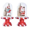 Image de DKD Home Decor Décoration de Noël de la Marque Couleur Blanche et Rouge en résine (13,5 x 13,5 x 23,5 cm) (2 unités)